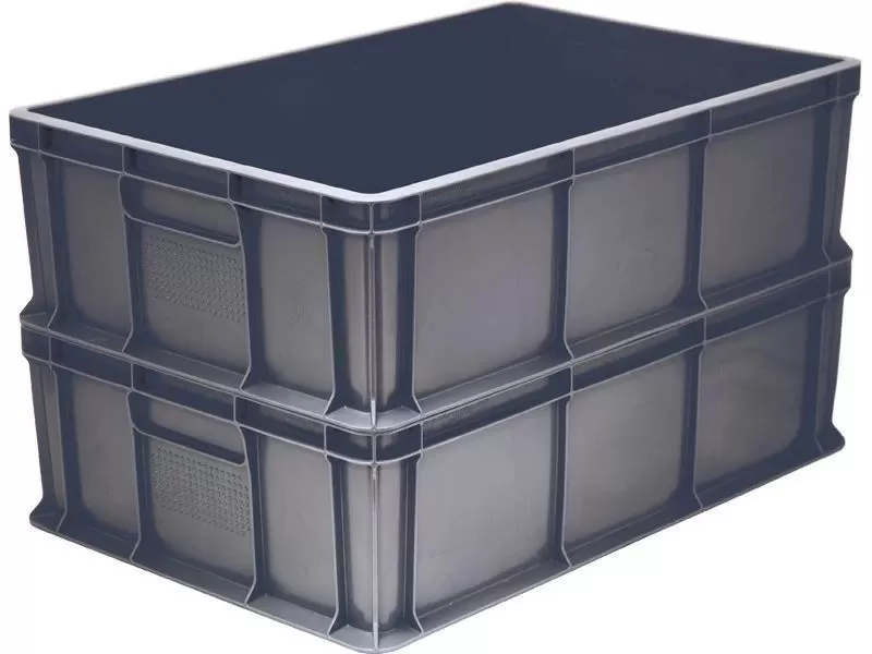 Ящик сплошной 600×400×180 мм, объем 35 л., арт.: 706.03.02, серый, код: 16420