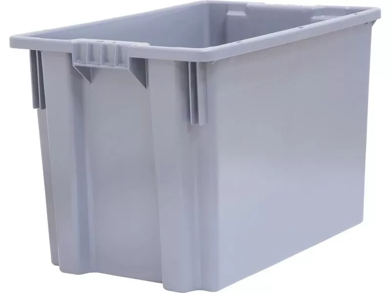 Ящик п/э 600x400x400 сплошной, серый, код:31289