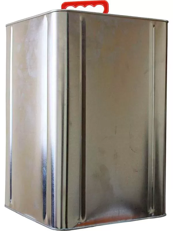 Канистра металл 18л квадратная с ручкой пластик с отверстием под берикап 42мм