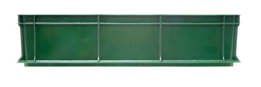 Ящик сплошной 600×400×140 мм, объем 27 л., арт.: 705.03.01 м, зелёный, код: 16405