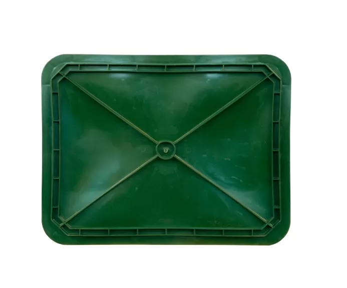 Ящик сплошной 430×330×110 мм, объем 12 л., арт.: 405, зелёный, код: 00433