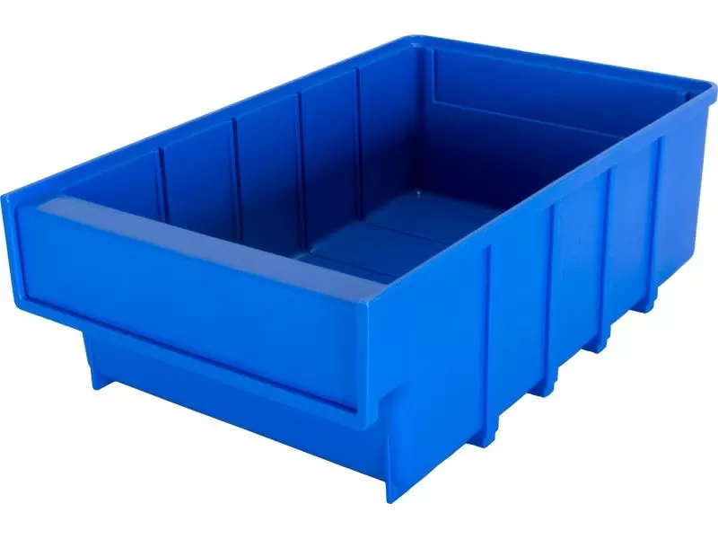 Ящик сплошной 300×185×100 мм, объем 5.55 л., арт.: 6002, синий, код: 10459