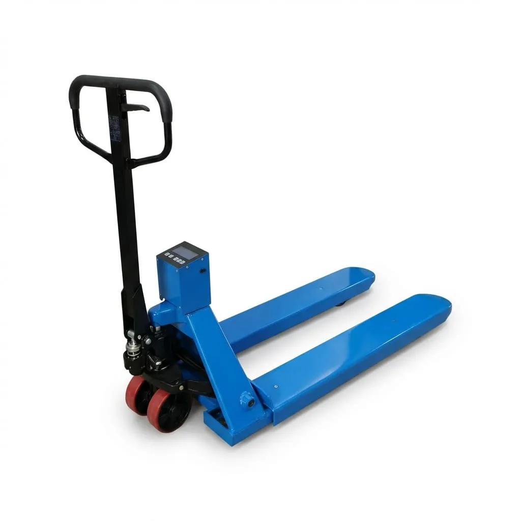 Гидравлическая тележка с весами 2500 кг, вилы 1150 мм, ролики PU, колёса PU