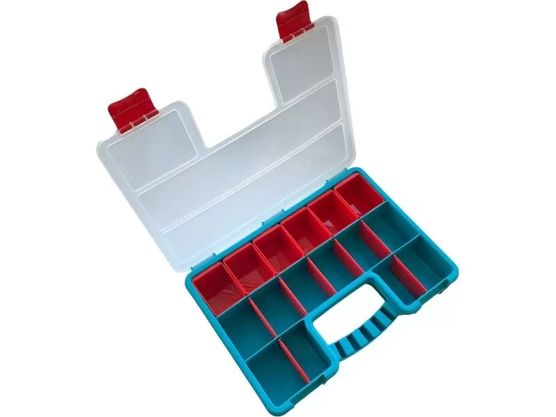 Органайзер 355х260х60 с лотками, с разделителями, 16 ячеек, код: 36993