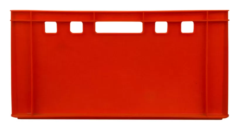 Ящик сплошной 600×400×300 мм, объем 51 л., арт.: 210, красный, код: 00395, Е3 (евроформат)