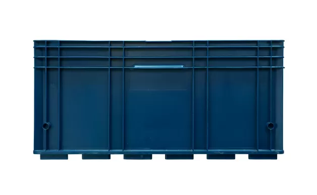 Ящик 6429 R-KLT 594х396х280, объем 48, синий, код:20842