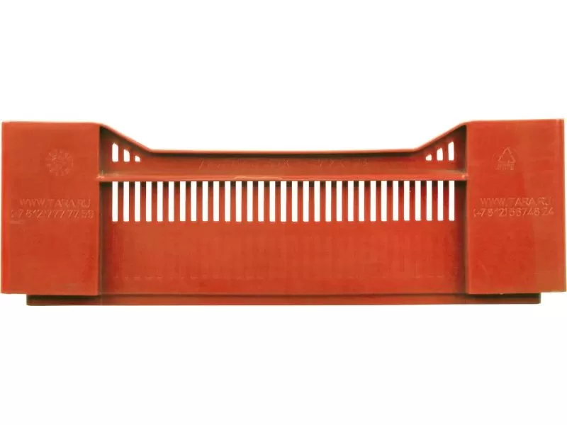 Ящик перфорированный 600×400×135, арт.: 120, объём 32.4, красный, код: 07728