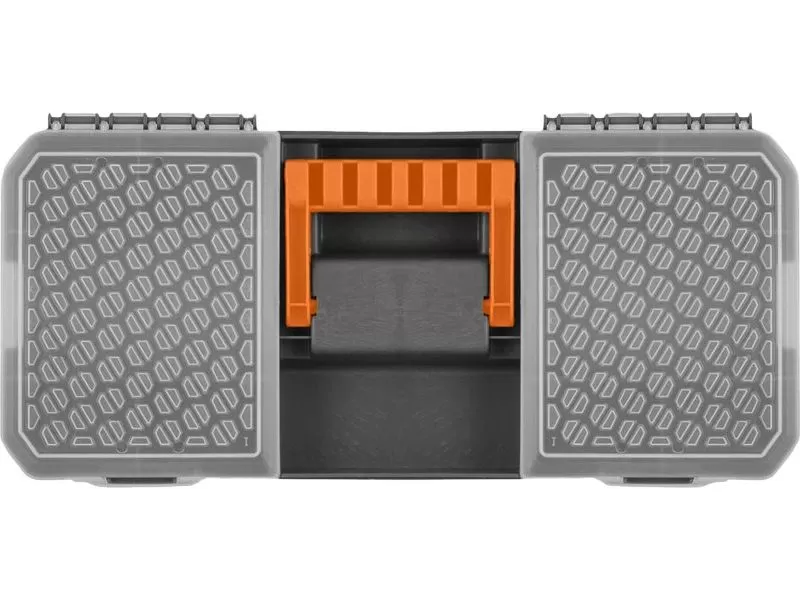 Органайзер 430х193х163 для мелочей, с ручкой, с двумя лотками, код: 37239