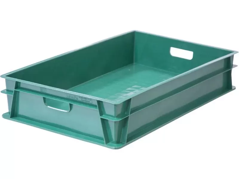 Ящик сплошной 740×465×145 мм, объем 39 л., арт.: 404Т-2, зелёный, код: 22443