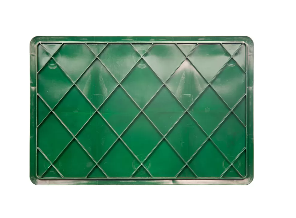 Ящик перфорированный 600×400×120 мм, объем 22 л., арт.: 704.02.02 м, зелёный, код: 16392