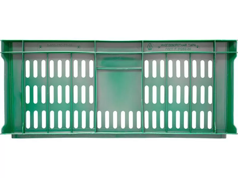 Ящик перфорированный 600×400×250, арт.: 201, объём 46, зелёный, код: 00374