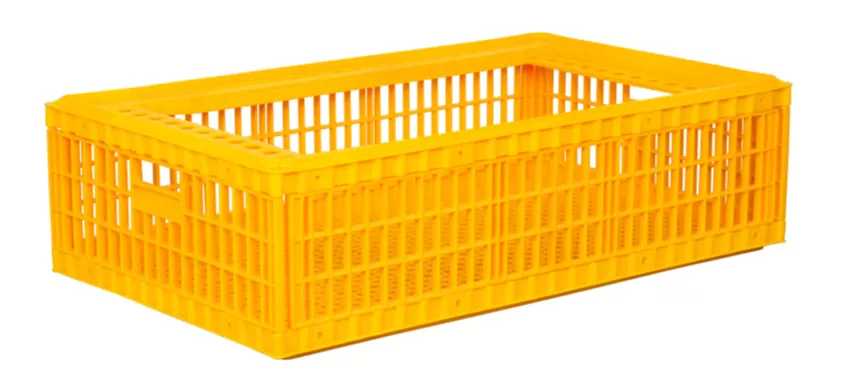 Ящик перфорированный 970×570×270, арт.: 311 б/к, объём 118, жёлтый, код: 08523