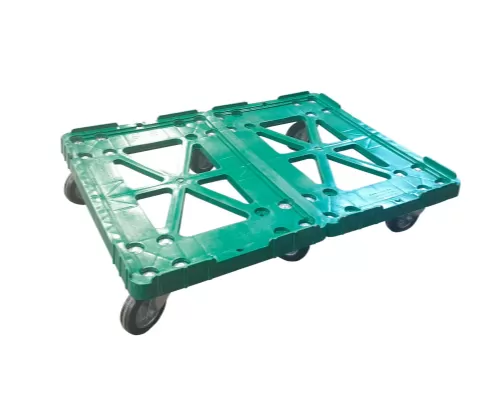 Тележка 800х615 с 6 колесами пластиковая зеленый, арт. 508 НСТ/6_колёс, код: 25667