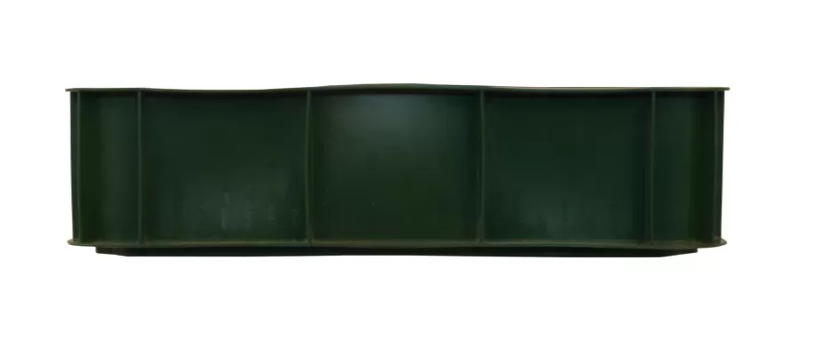 Ящик сплошной 430×330×110 мм, объем 12 л., арт.: 405, зелёный, код: 00433