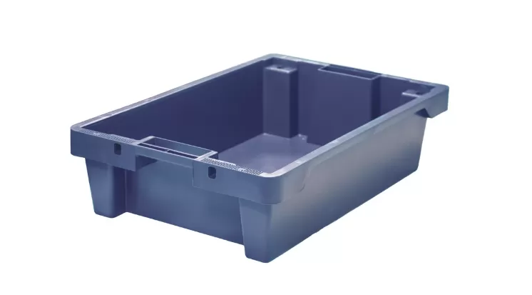 Ящик полимерный 600х400х150 сплошной с отверстиями, код: 32951