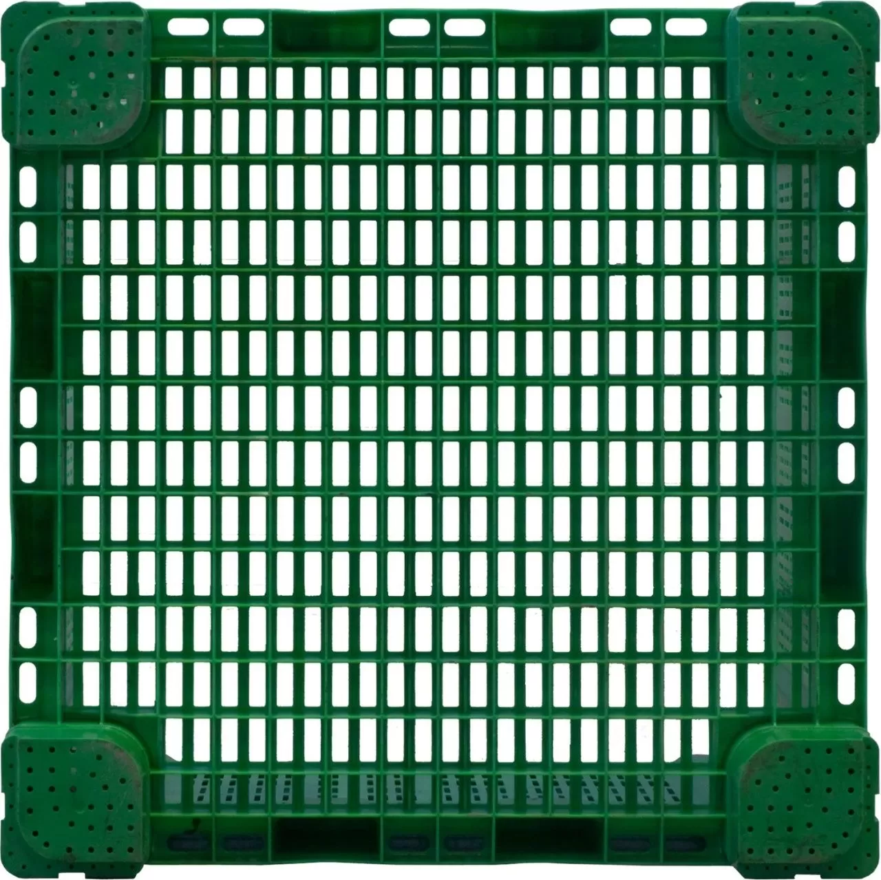 Контейнер 1120х1120х770 мм зеленый перфорированный на ножках, арт. КБП - 1120 (зеленый), код: 04752