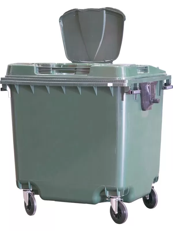 Мусорный контейнер 1 100л. с крышкой в крышке