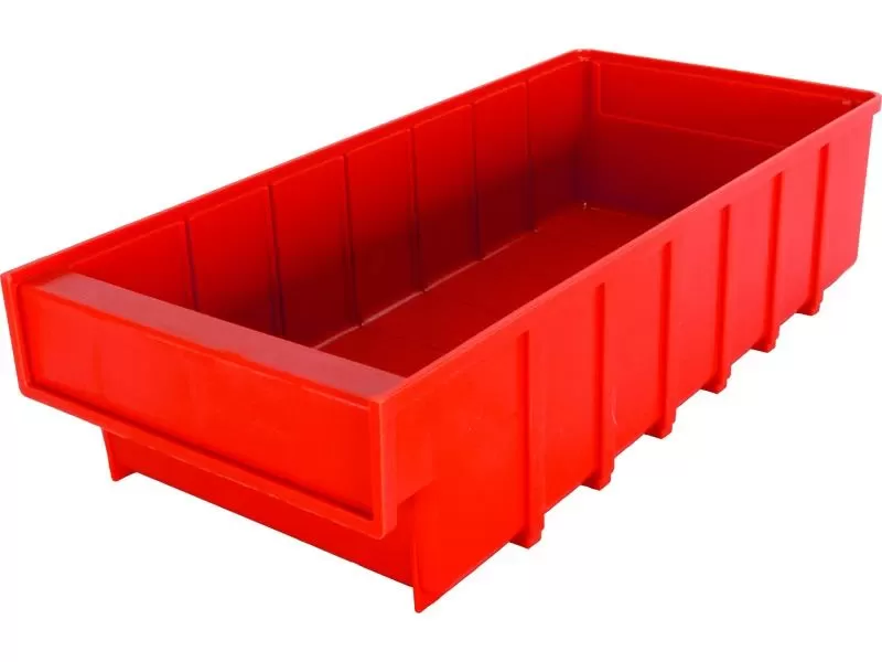 Ящик сплошной 400×185×100 мм, объем 7.4 л., арт.: 6003, красный, код: 10556