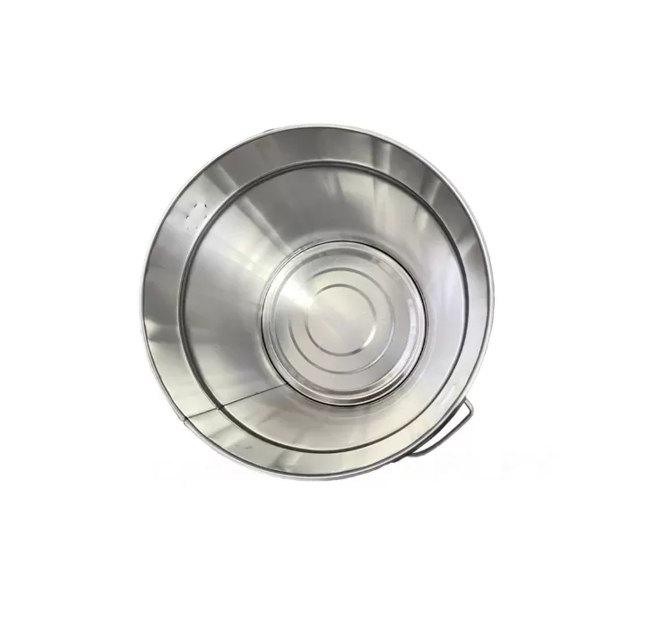 Ведро металл 10л. с крышкой, корона, арт. ВМк 10б, код: 21236