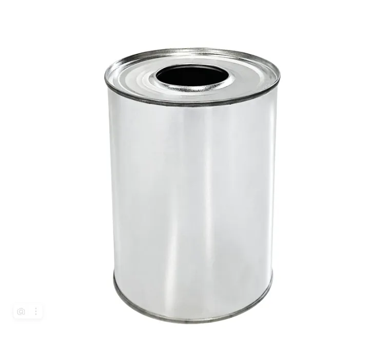 Банка металл 0,5л круглая с отверстием под берикап 42мм, код: 38851