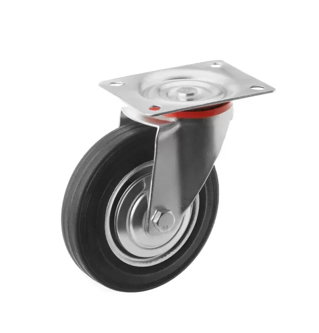 SC 63 (Китай) - Промышленное колесо 160 мм (площадка, поворотн., черн. рез., роликоподш.)