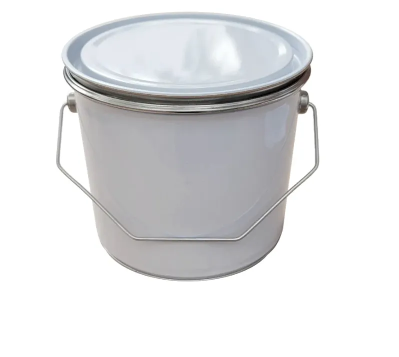 Банка металл 3л d180мм без ребра жесткости  с прижимной белой крышкой Master, код: 37072