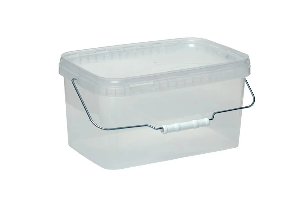 Ведро прямоугольное 5,8л, арт. ВПпр 5,8 прозр, код: 21545