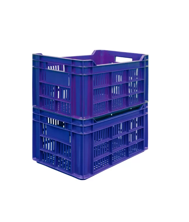 Ящик перфорированный 500×300×264, арт.: 112, объём 39.6, синий, код: 01541