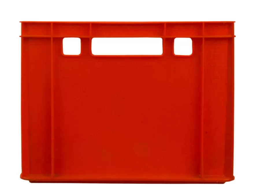 Ящик сплошной 600×400×300 мм, объем 51 л., арт.: 210, красный, код: 00395, Е3 (евроформат)