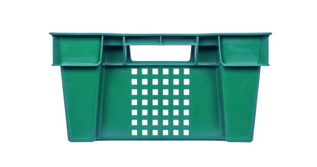 Ящик перфорированный 600×400×200, арт.: 102-1, объём 37, зелёный, код: 04154