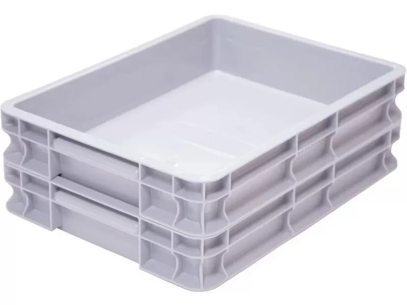 Ящик сплошной 400×300×75 мм, объем 6.4 л., арт.: 700.03.02 ГД, серый, код: 27597