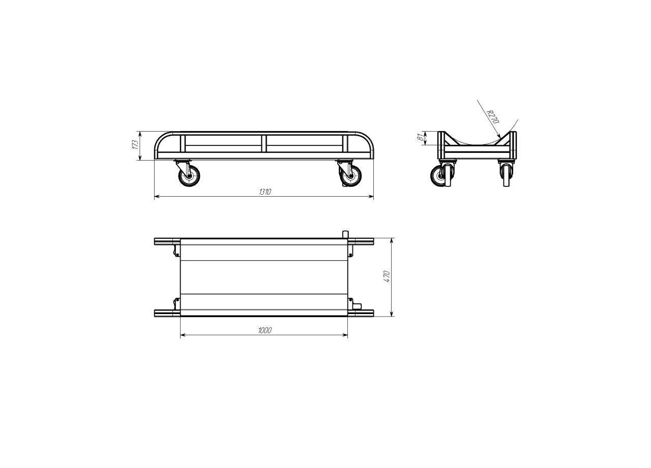 Тележка для транспортировки рулонов
