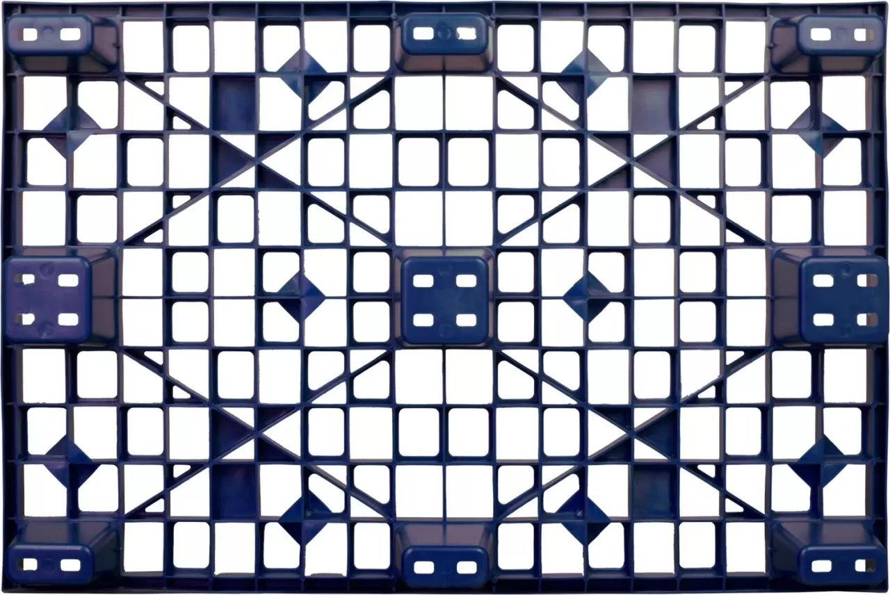 Паллет 1200х800х160 мм (перфорированный на 9 ножках вкладываемый), арт. TR 1208 L синий, код: 12746