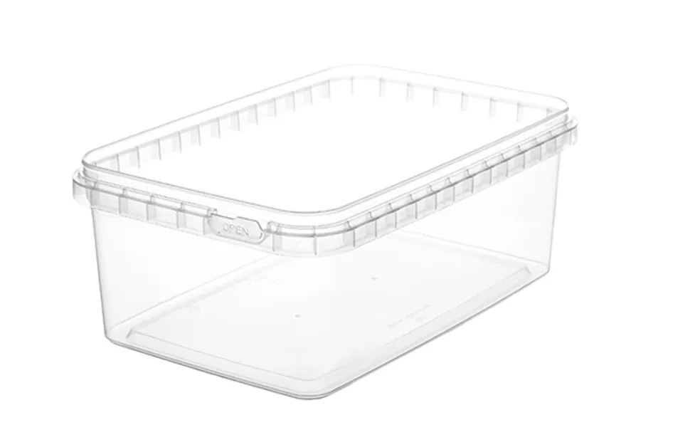 Контейнер п/п 1,2л. прямоугольный, с прозрачной крышкой, без ручки, код: 38756