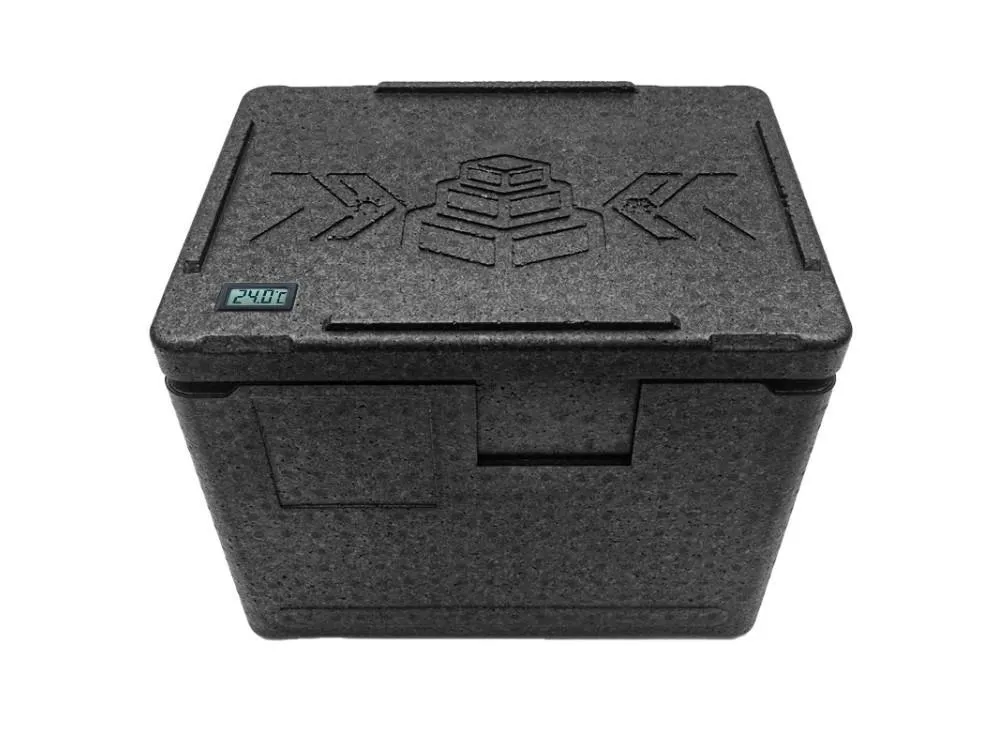 Контейнер 400х300х320 22л. изотермический, с датчиком температуры, с крышкой, плотность 55, код: 40420