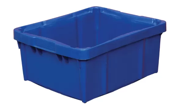 Ящик перфорированный 480×393×220 мм, объем 30 л., арт.: 304 м, синий, код: 00406