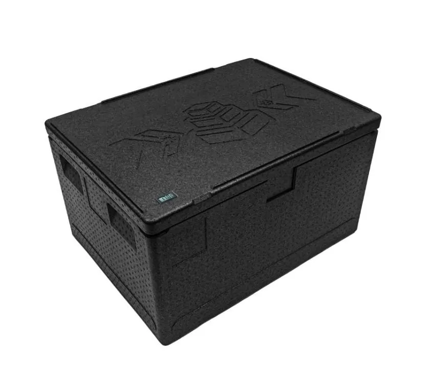 Контейнер 600х400х320 131л. изотермический, с датчиком температуры, с крышкой, плотность 55, код: 40425