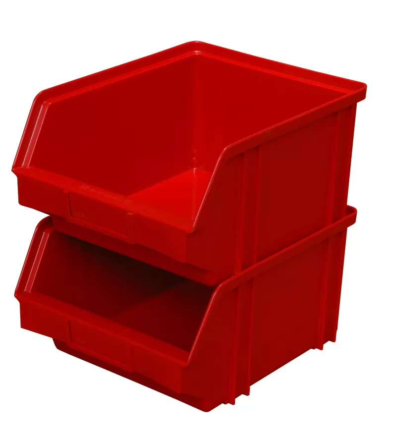 Ящик сплошной 290×230×150 мм, объем 10.01 л., арт.: 7962, красный, код: 00566