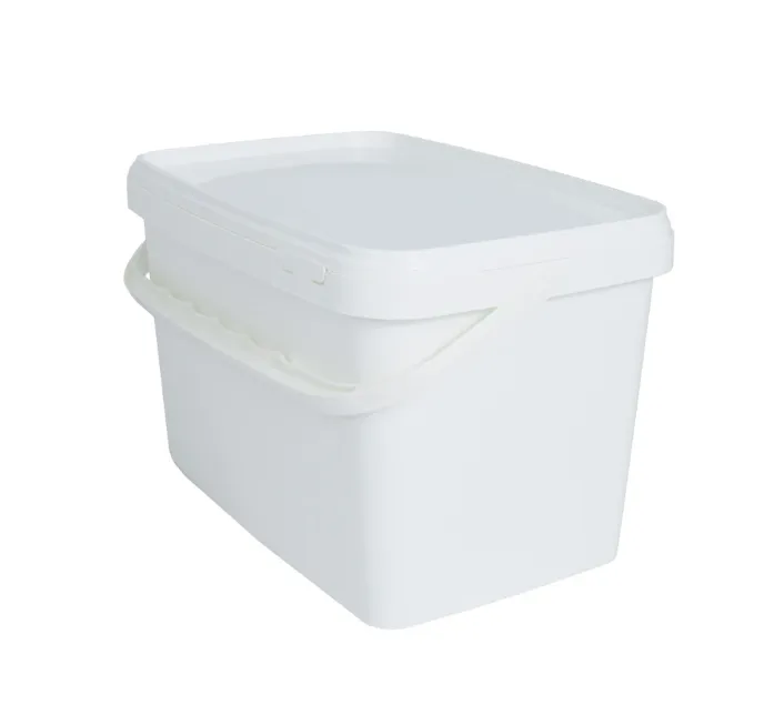 Ведро п/п 2л. прямоугольное, с белой крышкой, с ручкой пластик, код: 38765