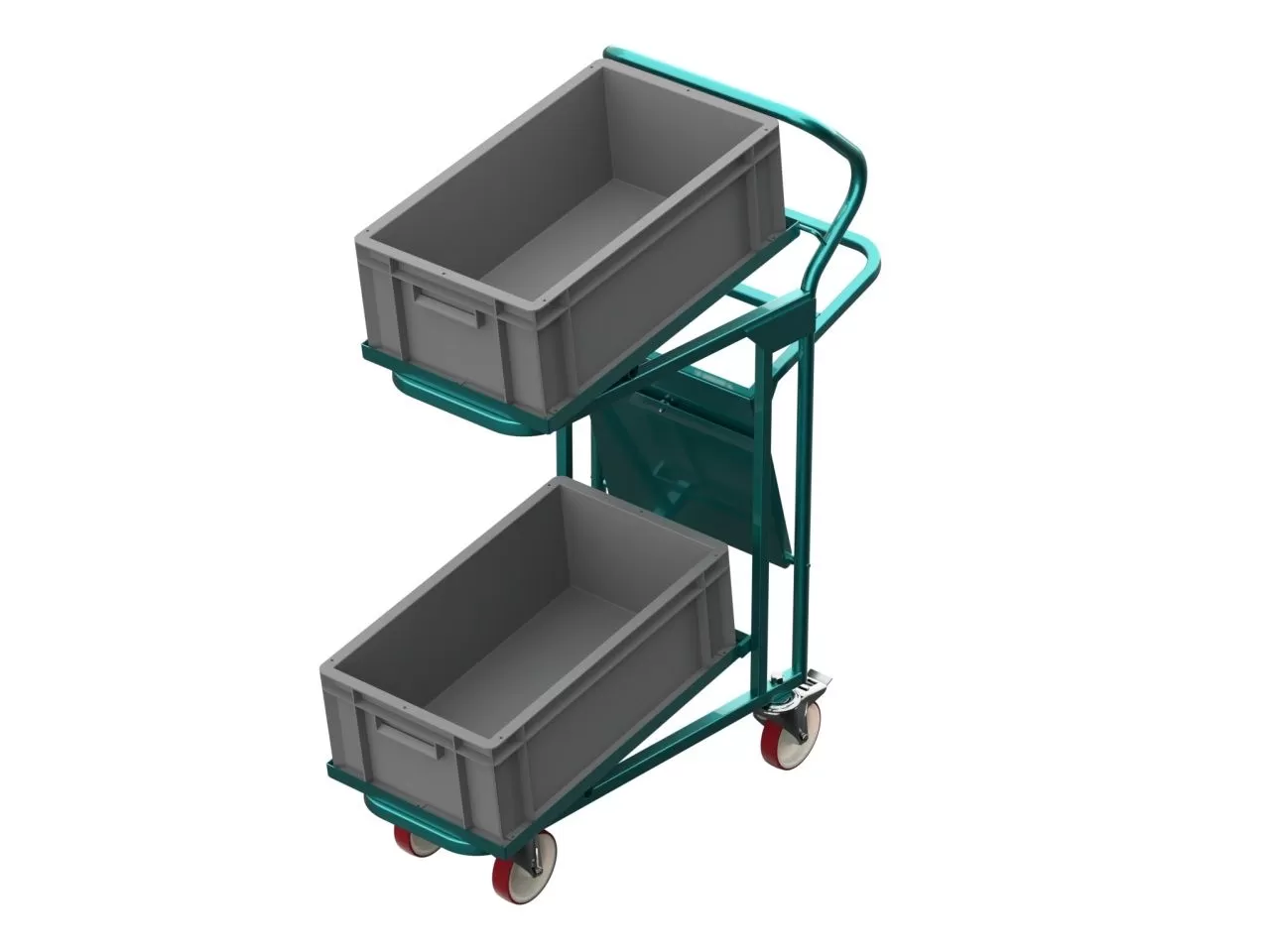 Тележка для подбора на 2 ящика