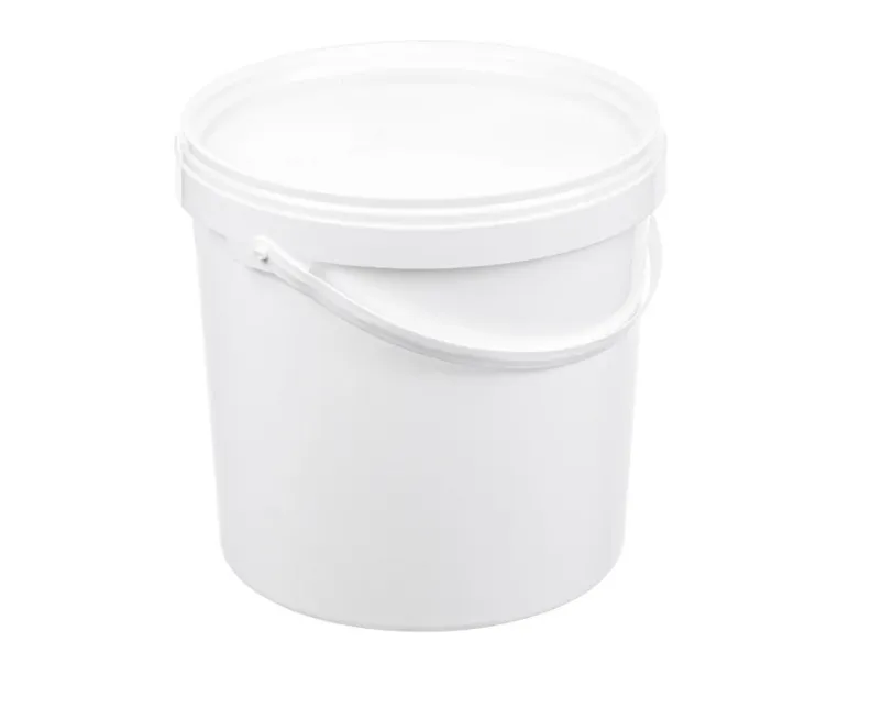 Ведро  п/п 3,4л. круглое, d-180мм, с пластиковой ручкой, с белой крышкой, код: 38527