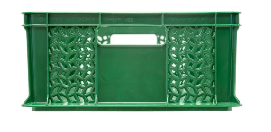 Ящик перфорированный 600×400×180 мм, объем 35 л., арт.: 706.02.01 м, зелёный, код: 16415