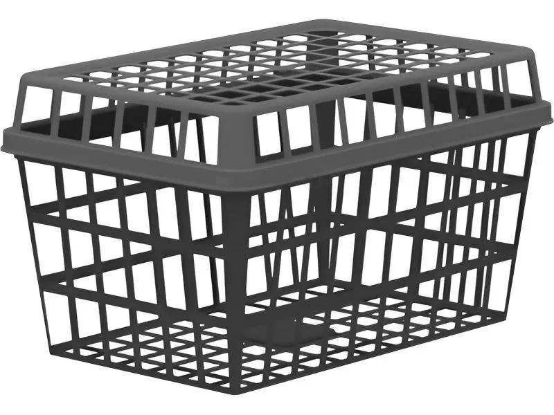 Корзина для ягод п/п 132х88х75 0,5л. с крышкой, перфорированная, код: 36946