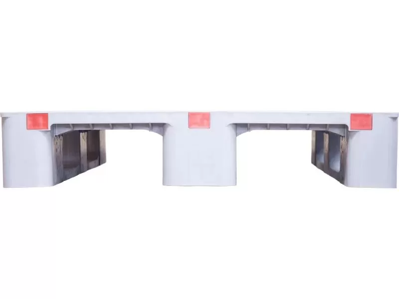 Паллет 1200х800х155 мм (сплошной специализированный на 3-х полозьях), арт. DP 1208-1S серый, код: 19301