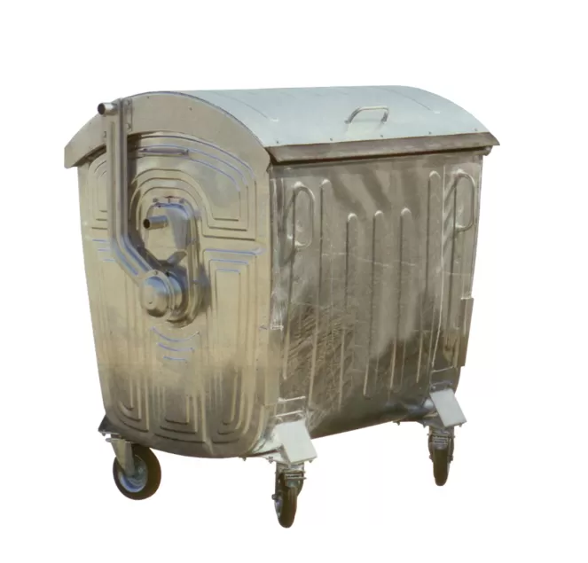 Мусорный контейнер на колёсах (1100 л) оцинкованный, арт. МКЦ-1100 , код: 02931