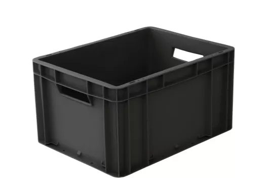 Ящик сплошной 400×300×220 мм, объем 21 л., арт.: ЕС 4322.1 R, чёрный, код: 24829