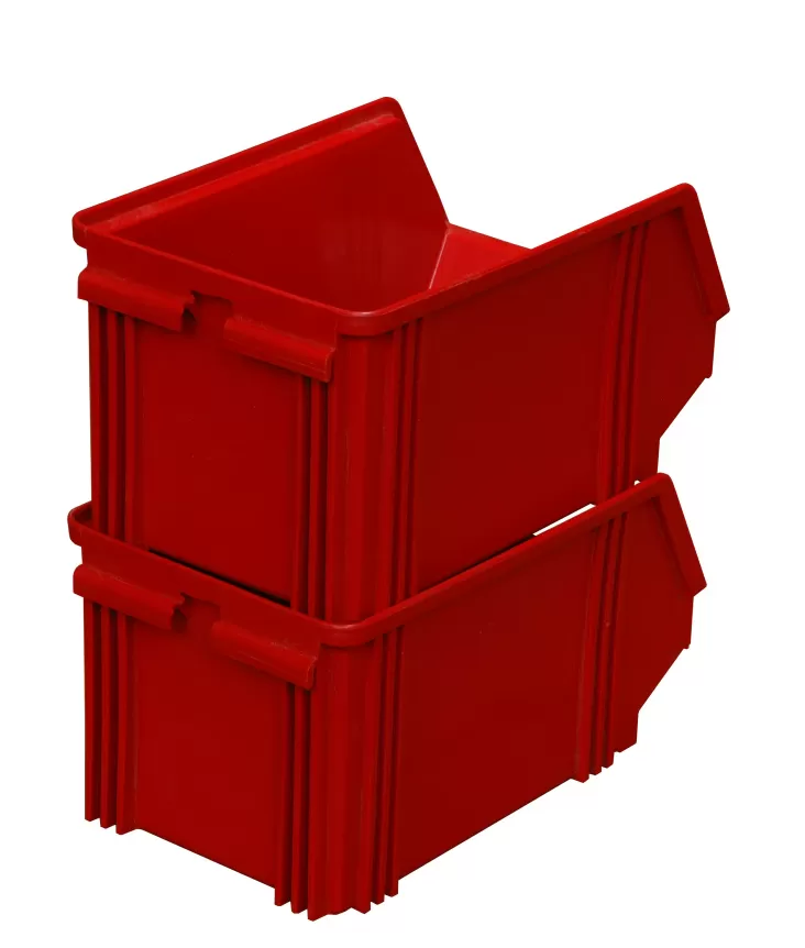 Ящик сплошной 250×148×130 мм, объем 4.81 л., арт.: 7967, красный, код: 00565