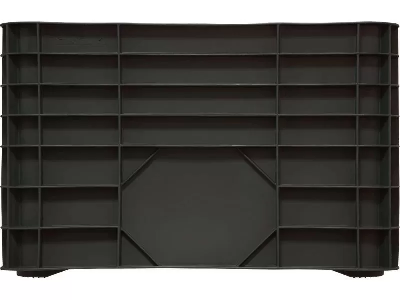 Ящик сплошной 710×500×455 мм, объем 122 л., арт.: 425, чёрный, код: 01615