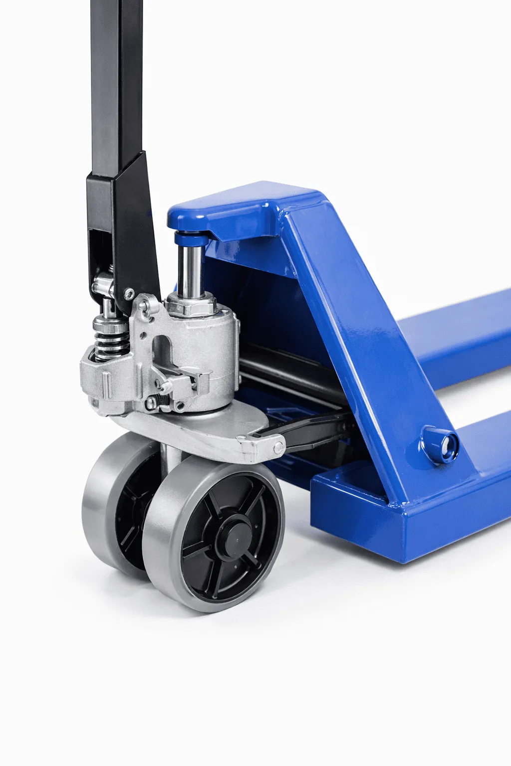 Гидравлическая тележка 2500 кг, вилы 1150 мм, ролики нейлон, колёса нейлон