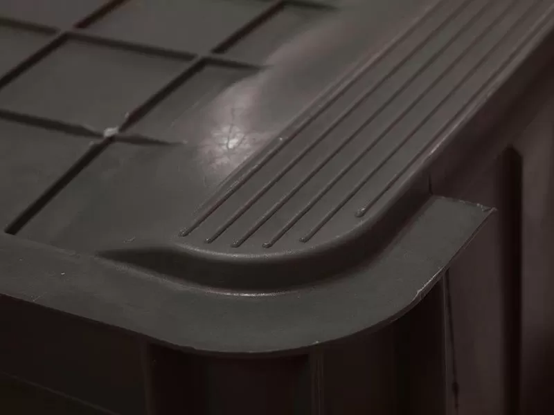 Ящик сплошной 710×500×455 мм, объем 122 л., арт.: 425, чёрный, код: 01615